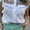 BLUSA BORDADA BLANCA - Imagen 3