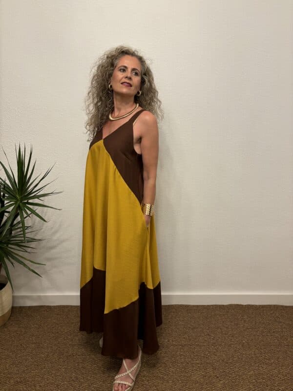 Vestido Amira Ocre - Imagen 3