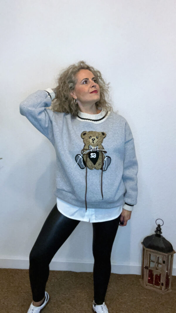 Sudadera teddy Gris - Imagen 2