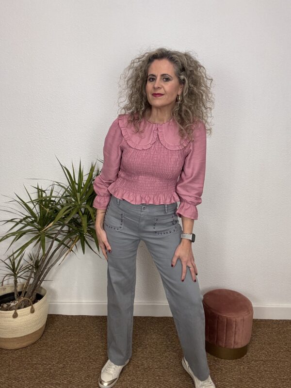 Pantalón tachuela gris - Imagen 2