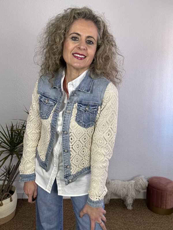Chaqueta vaquera Crochet - Imagen 4
