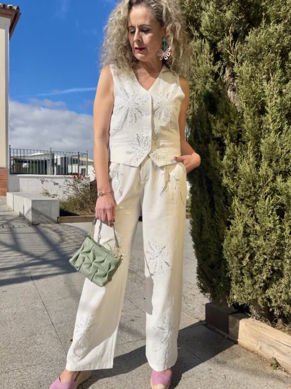 Conjunto Blanco  Strass