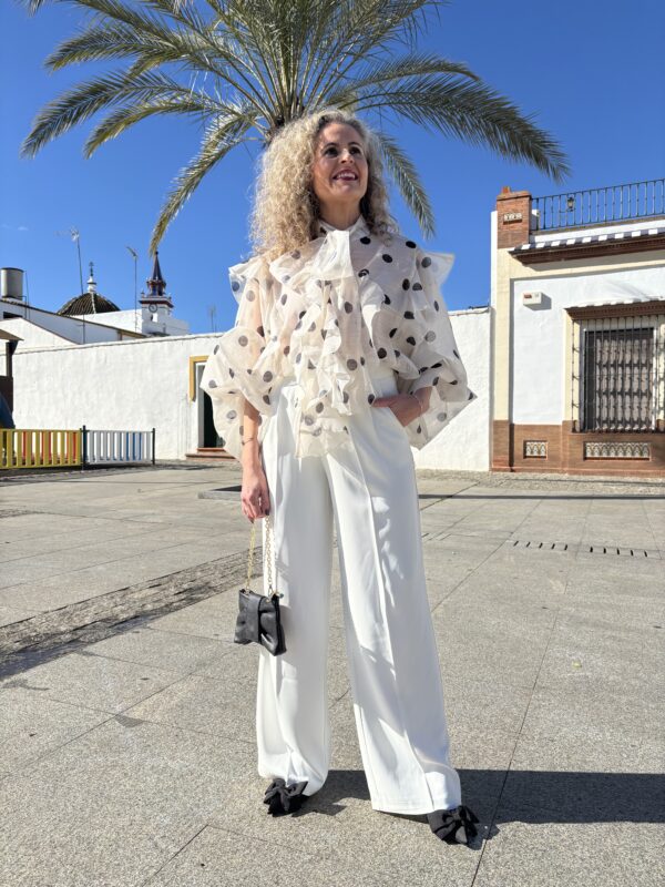 Pantalón pinza blanco