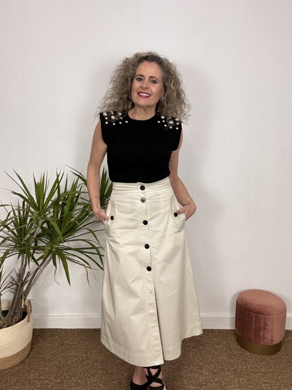 Falda Carlota Beige