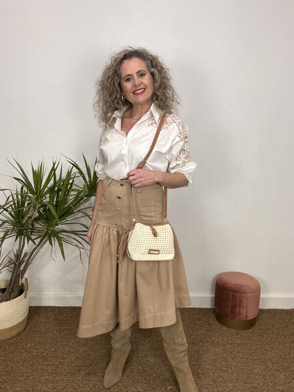 Bolso bombonera beige - Imagen 4
