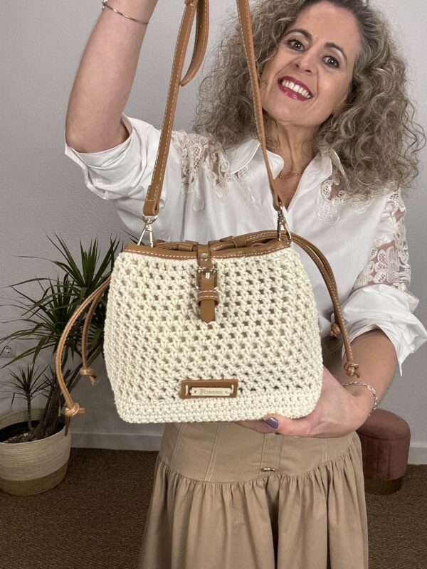 Bolso bombonera beige - Imagen 3