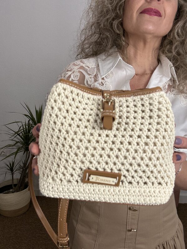 Bolso bombonera beige - Imagen 2