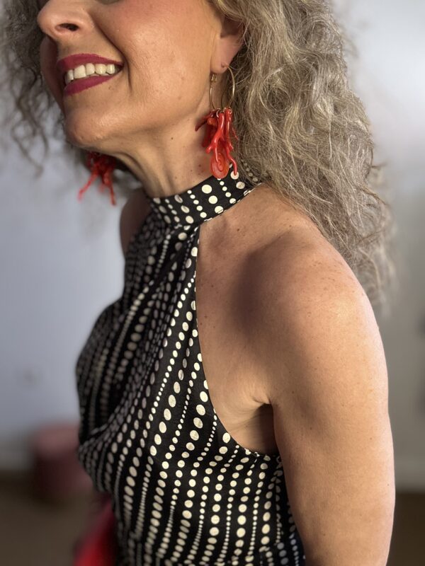 Pendiente rojo