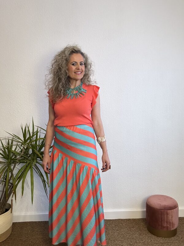 Falda raya coral - Imagen 6