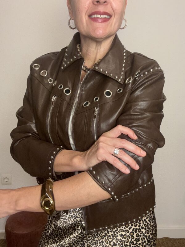 Chaqueta Tacha chocolate - Imagen 3