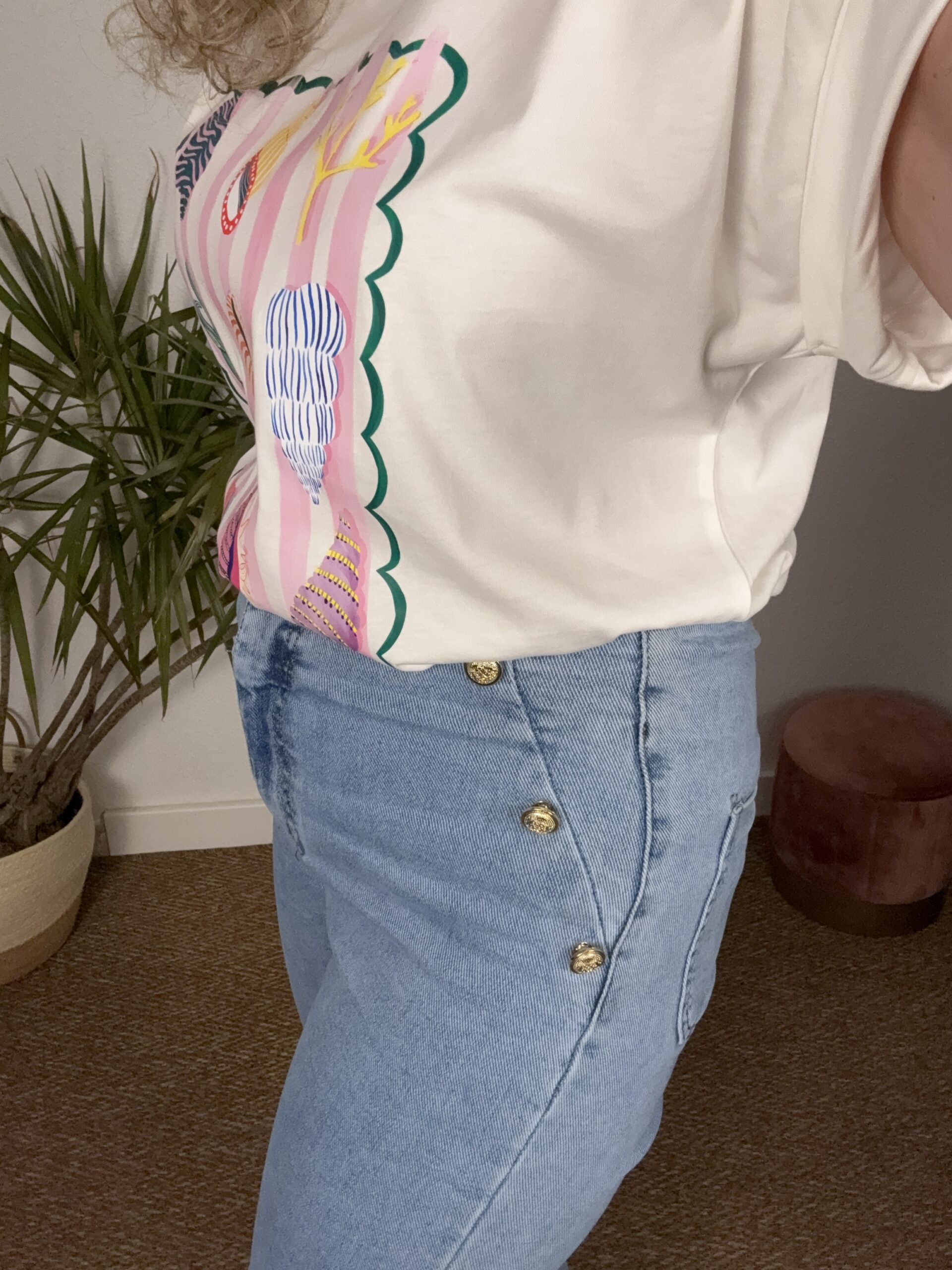 JEANS RECTOS BOTONES - Imagen 2